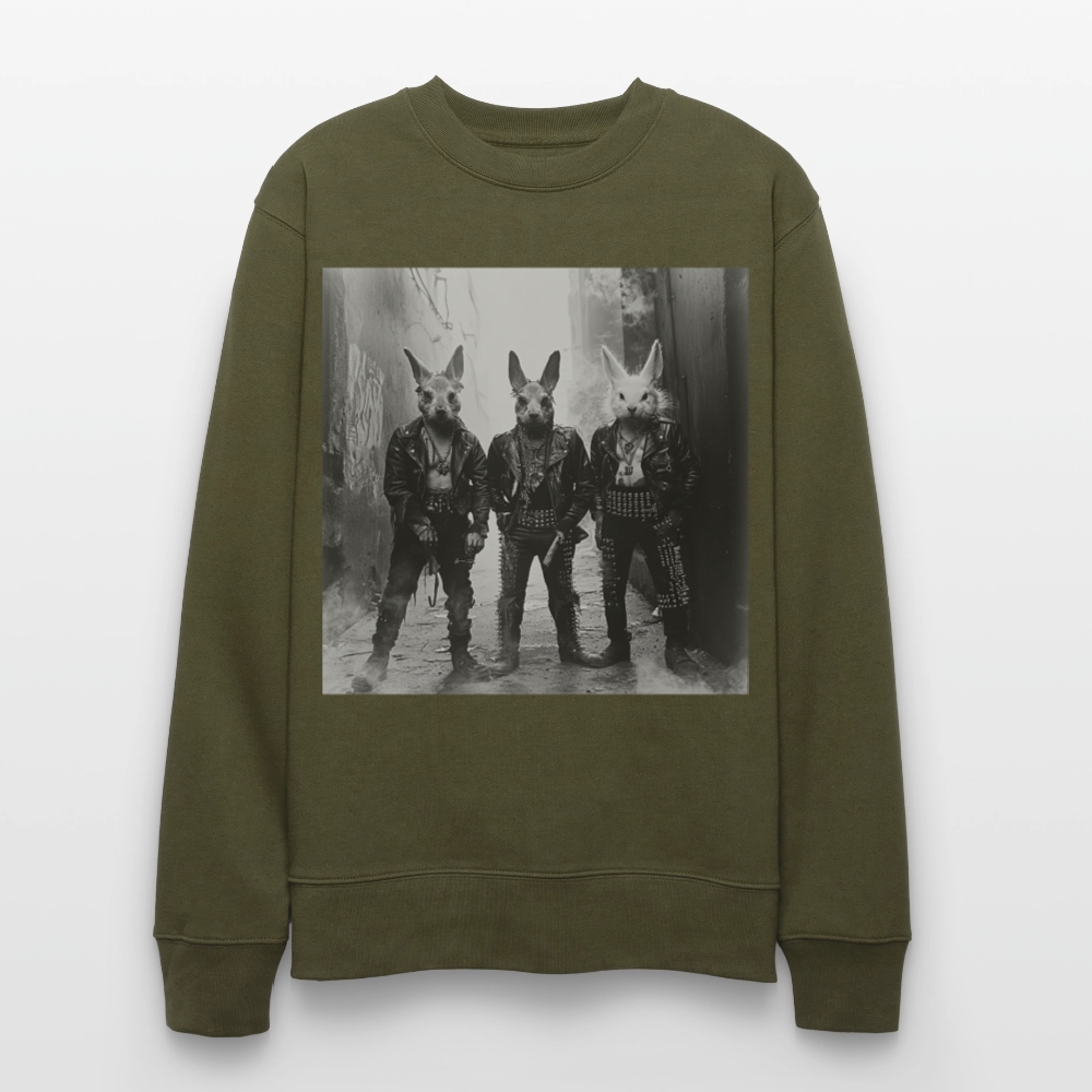 The Hare Raisers, Ekologisk sweatshirt CHANGER unisex från Stanley/Stella - kaki