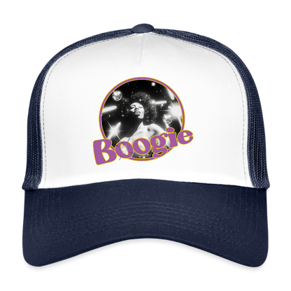 Electric Groove, Trucker Cap - vit/marinblå