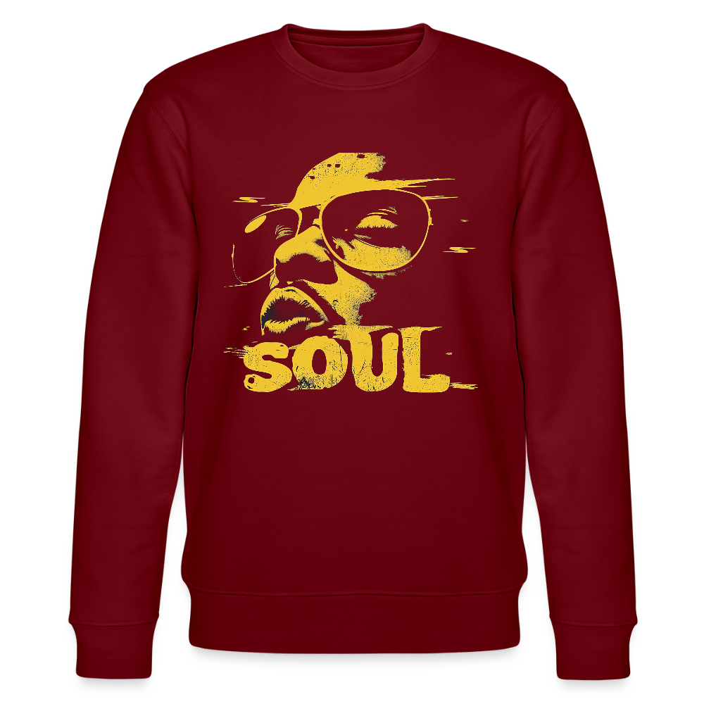 Funky Soul sweatshirt i vinröd — funk och soul streetwear från Acceso