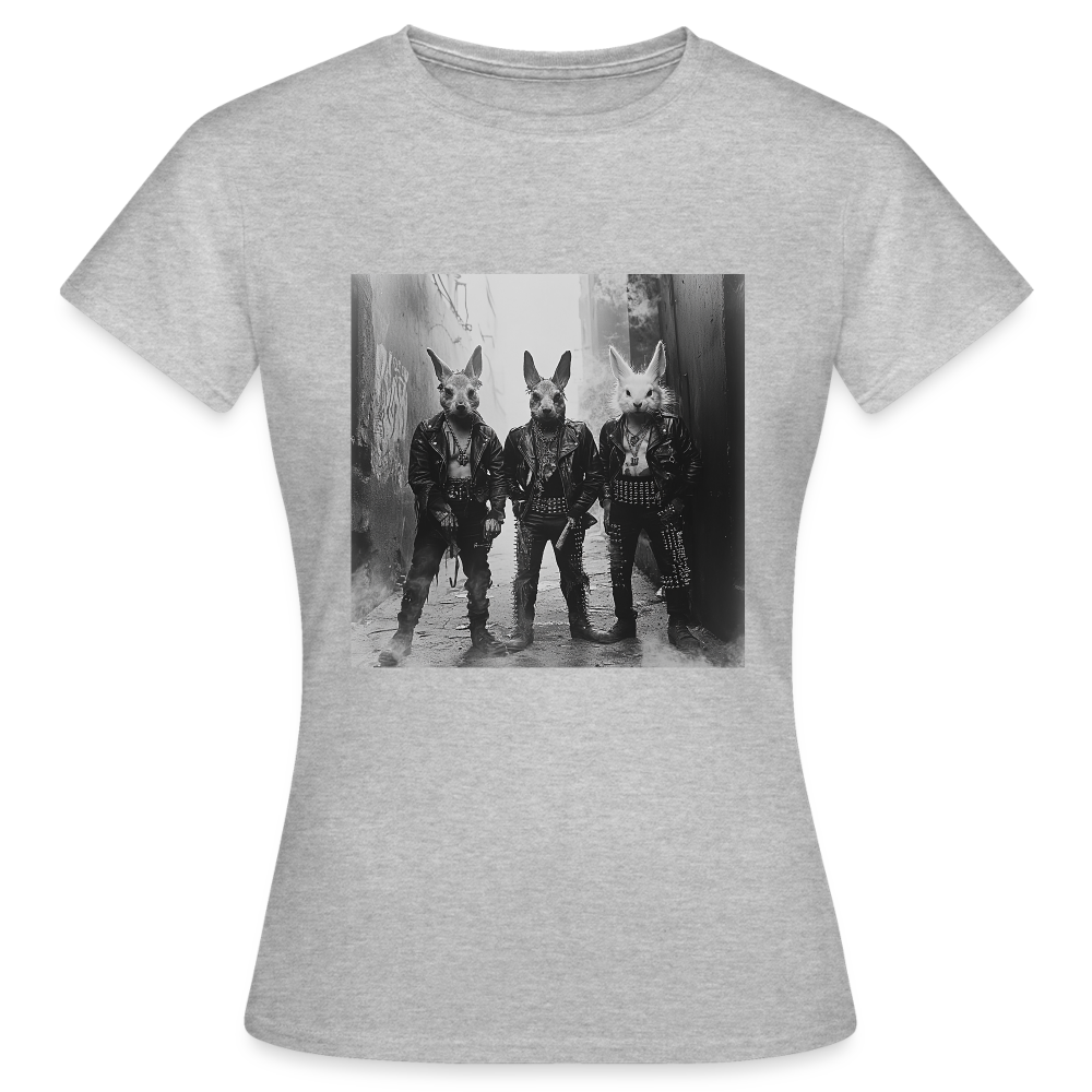 The Hare Raisers, T-shirt dam - gråmelerad