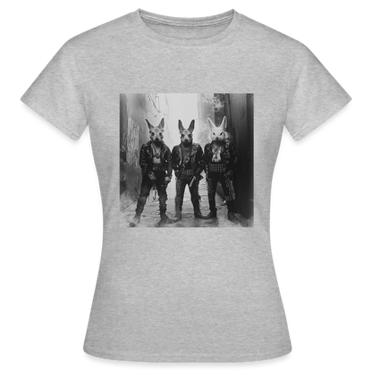 The Hare Raisers, T-shirt dam - gråmelerad