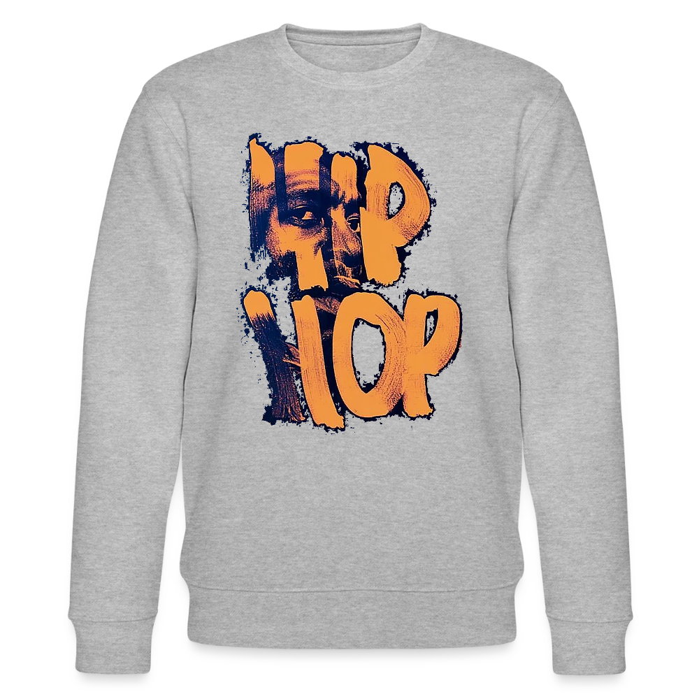 Raised on Boom Bap, Ekologisk sweatshirt CHANGER unisex från Stanley/Stella - gråmelerad