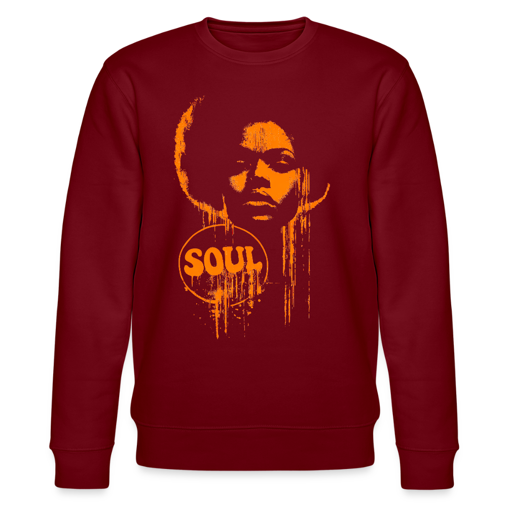 SOUL GLOW, Ekologisk sweatshirt CHANGER unisex från Stanley/Stella - vinröd