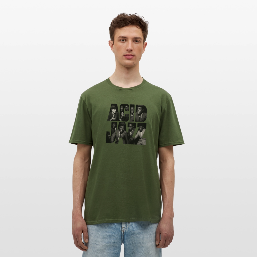 80s Club Jazzdance, T-shirt herr - Militärgrön