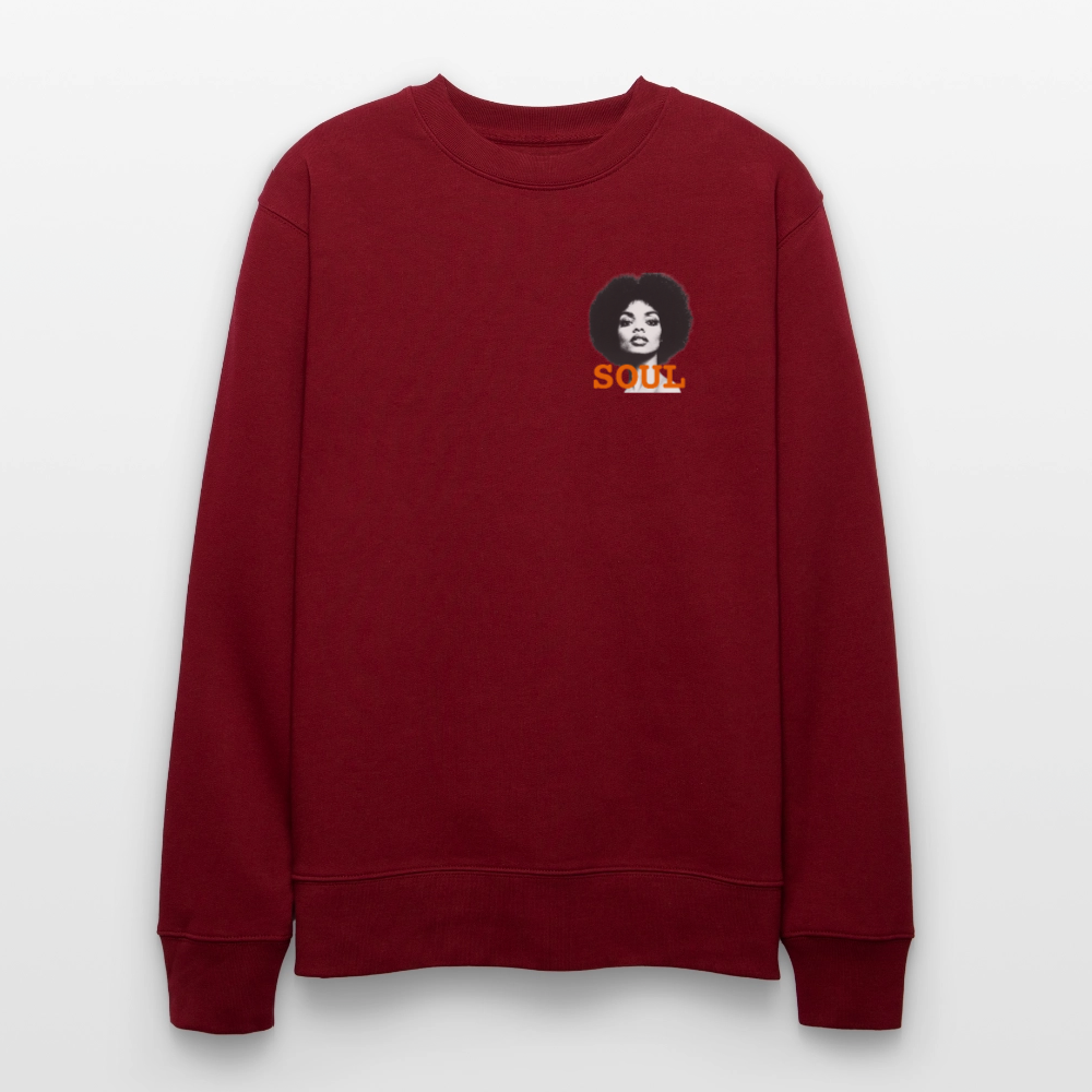 SOUL PWR, Ekologisk sweatshirt CHANGER unisex från Stanley/Stella - vinröd