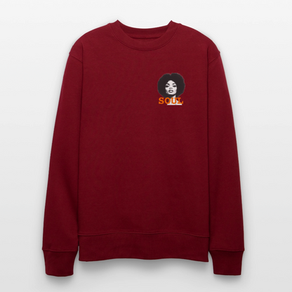 SOUL PWR, Ekologisk sweatshirt CHANGER unisex från Stanley/Stella - vinröd