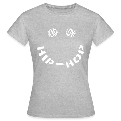 Peace, Love & Hip-Hop, T-shirt dam - gråmelerad