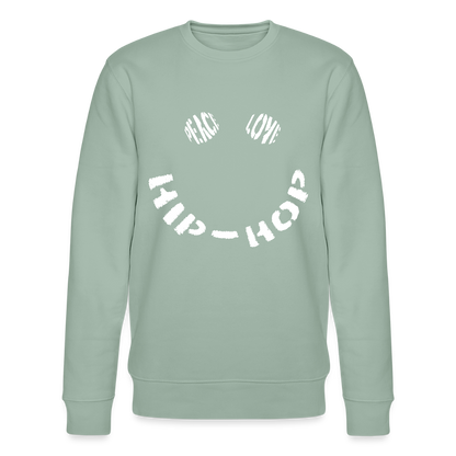 Peace, Love & Hip-Hop, Ekologisk sweatshirt CHANGER unisex från Stanley/Stella - ljus grågrön