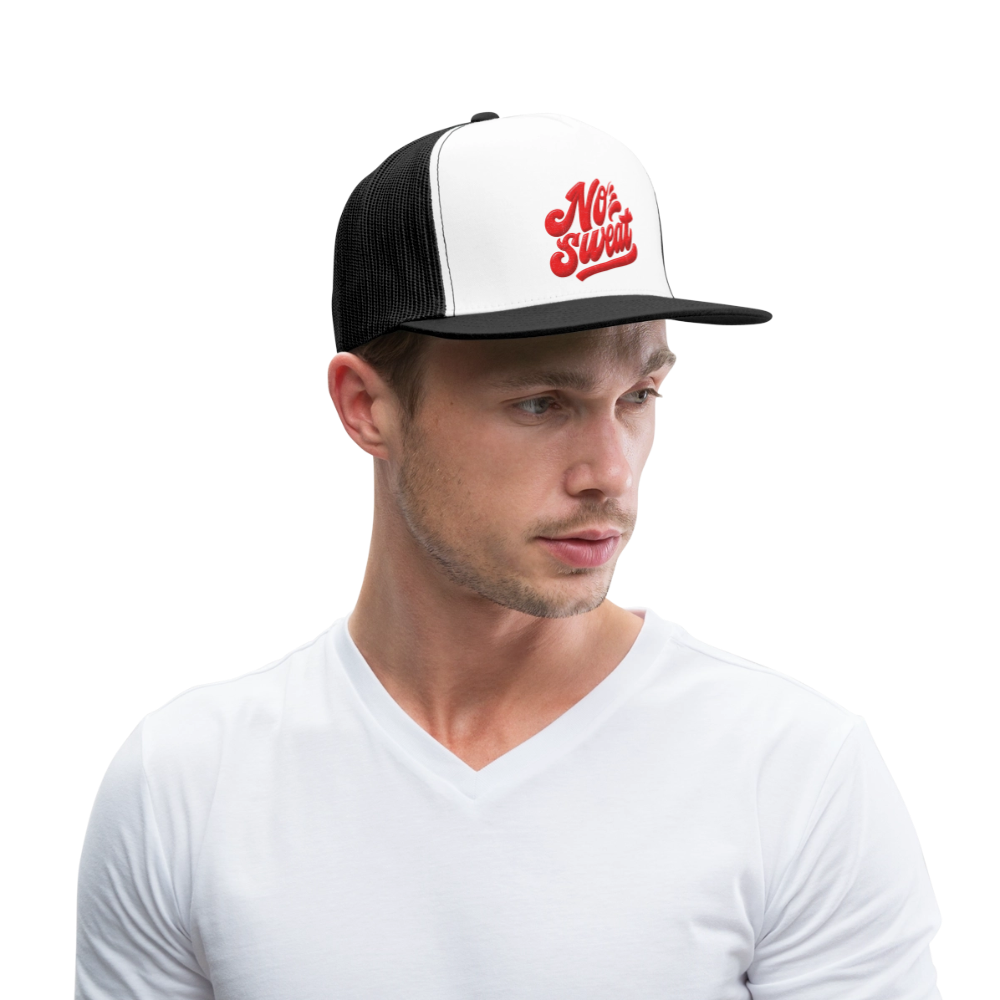 No Sweat, Trucker Cap - vit/svart