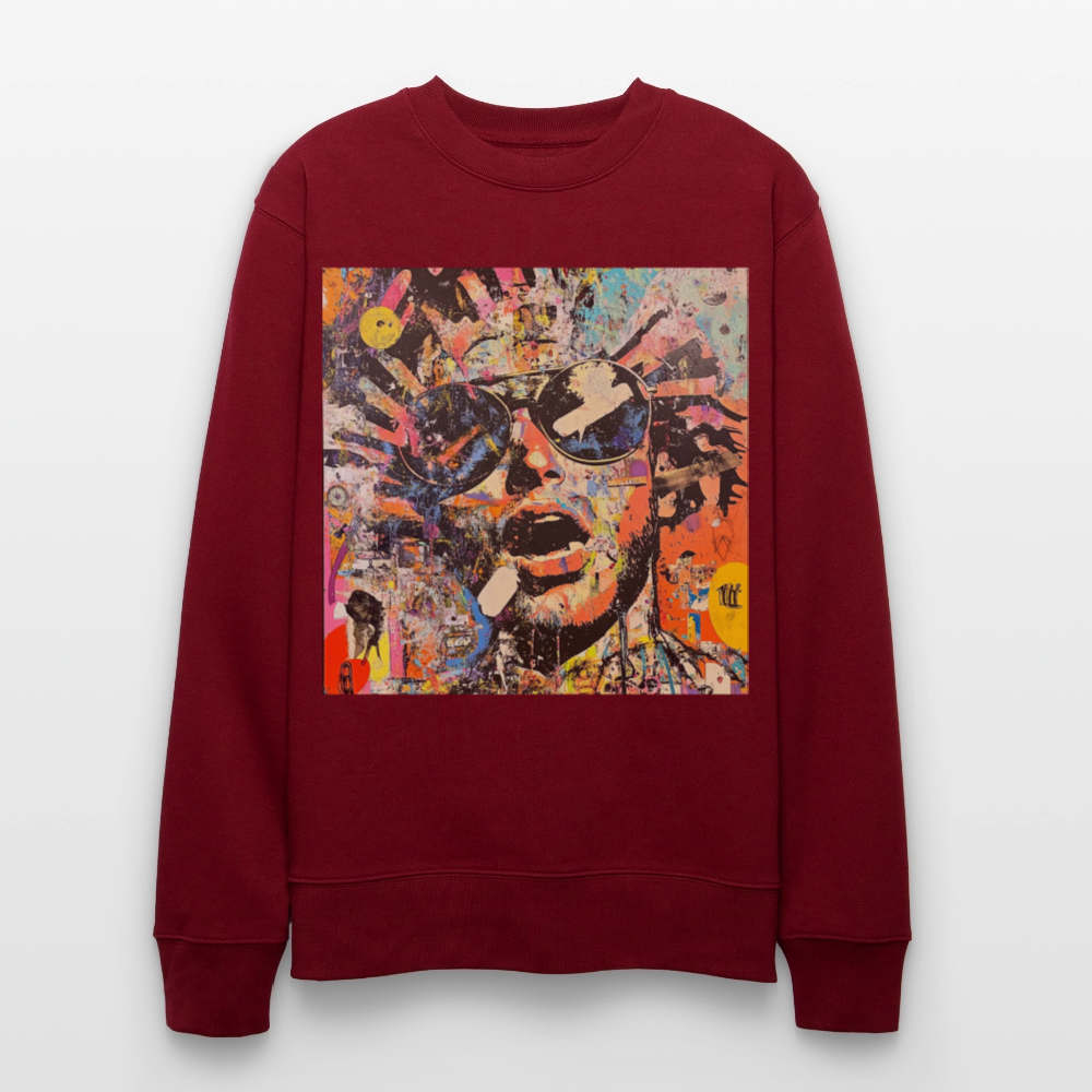 Cosmic Soul Groove, Ekologisk sweatshirt CHANGER unisex från Stanley/Stella - vinröd