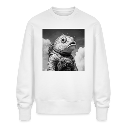 En ensam simtur i universum, Ekologisk oversizetröja RADDER unisex från Stanley/Stella - vit