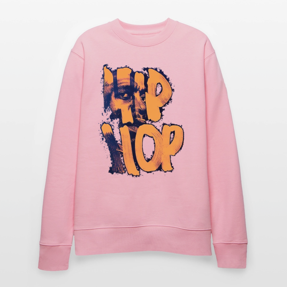 Raised on Boom Bap, Ekologisk sweatshirt CHANGER unisex från Stanley/Stella - ljusrosa