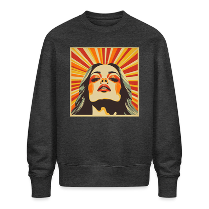 Sun Girl, Ekologisk oversizetröja RADDER unisex från Stanley/Stella - mörkgråmelerad