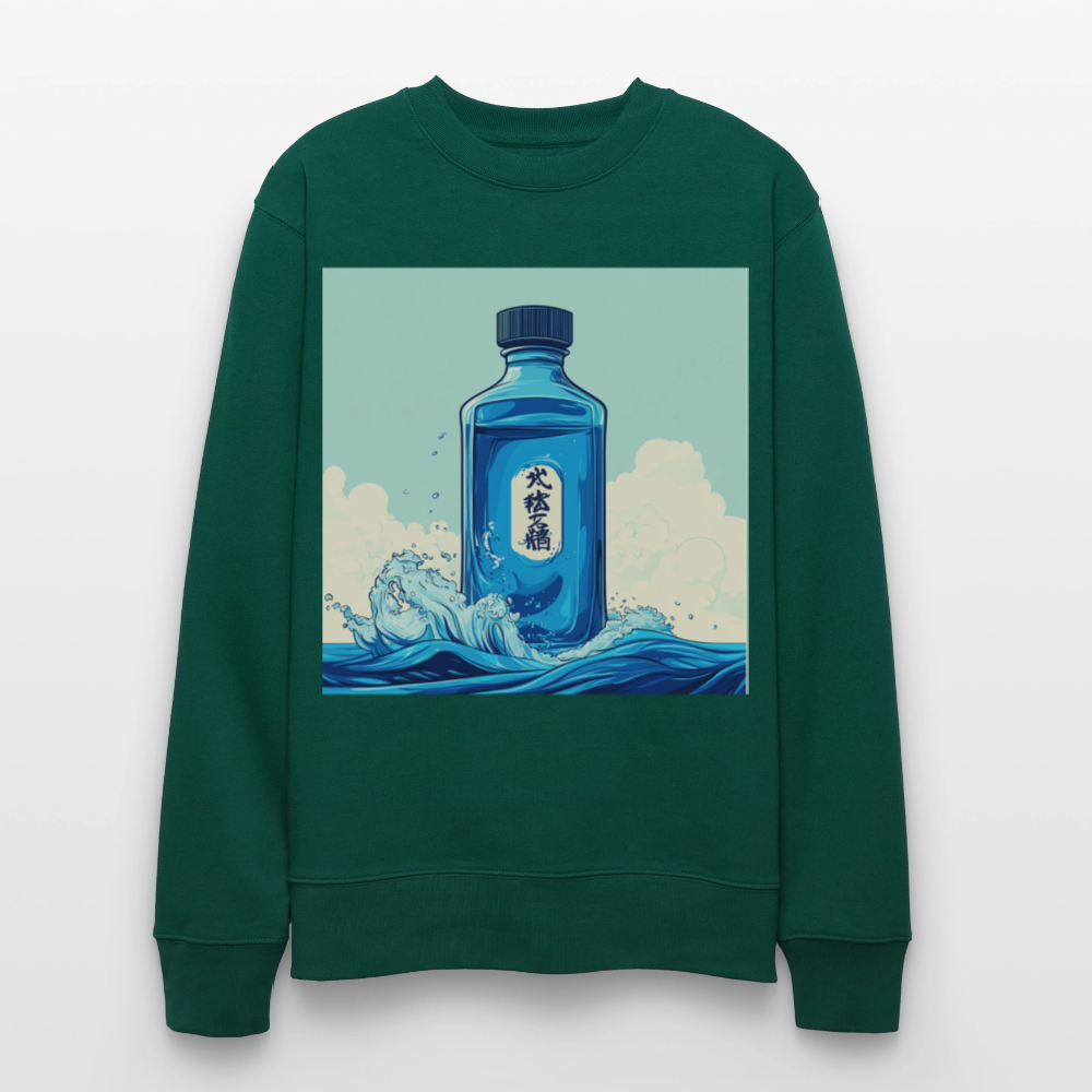 I Blått och Tystnad, Ekologisk sweatshirt CHANGER unisex från Stanley/Stella - skogsgrön