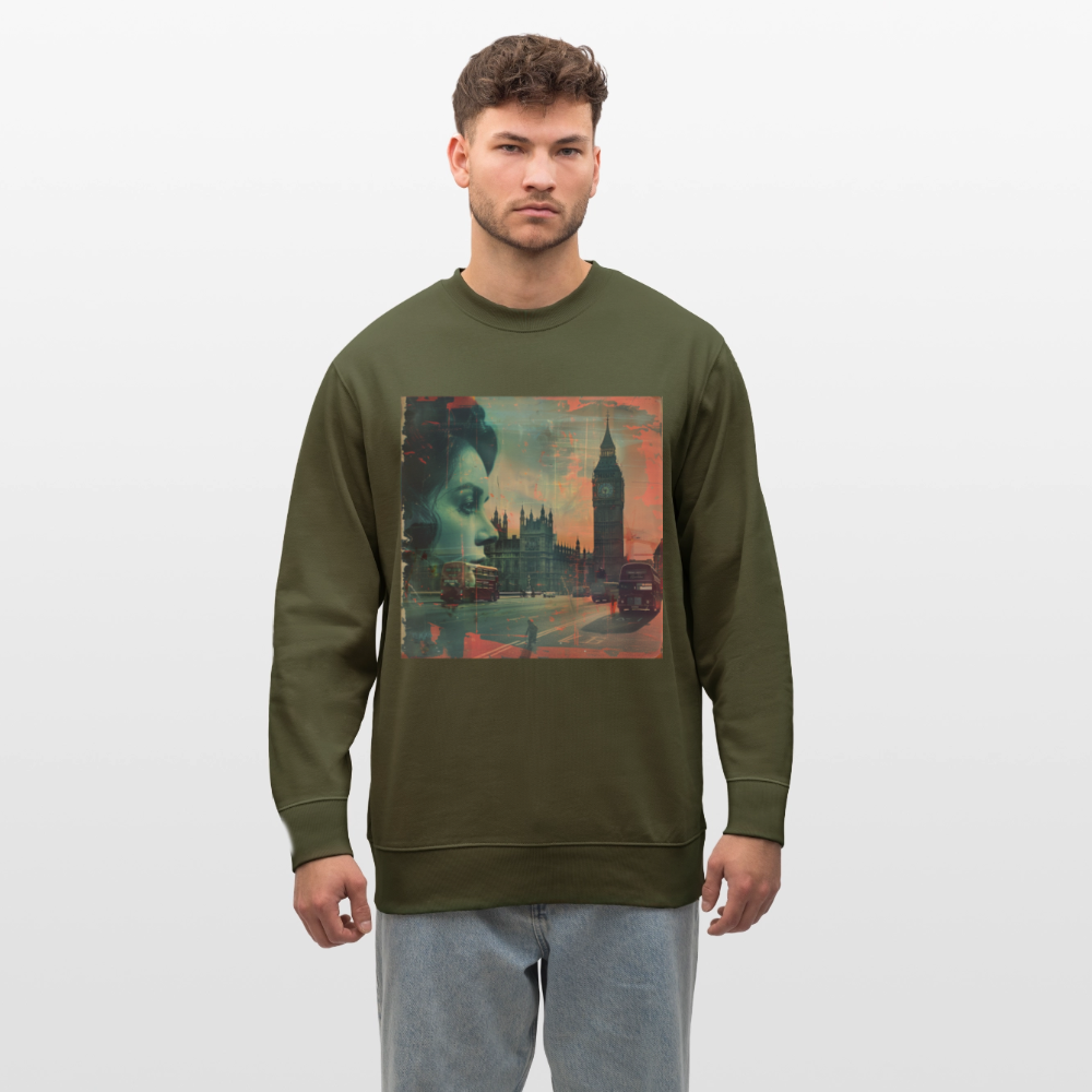 The Beat of London, Ekologisk sweatshirt CHANGER unisex från Stanley/Stella - kaki