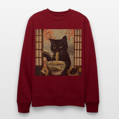 Ramenkatt, Ekologisk sweatshirt CHANGER unisex från Stanley/Stella - vinröd