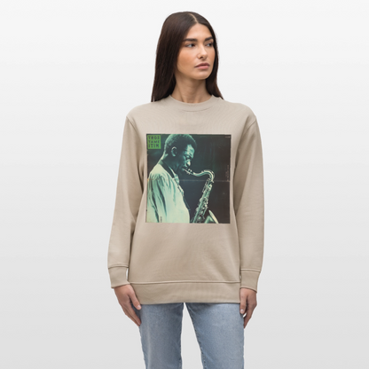 Gåtfull figur i jazzens underground, Ekologisk sweatshirt CHANGER unisex från Stanley/Stella - beige