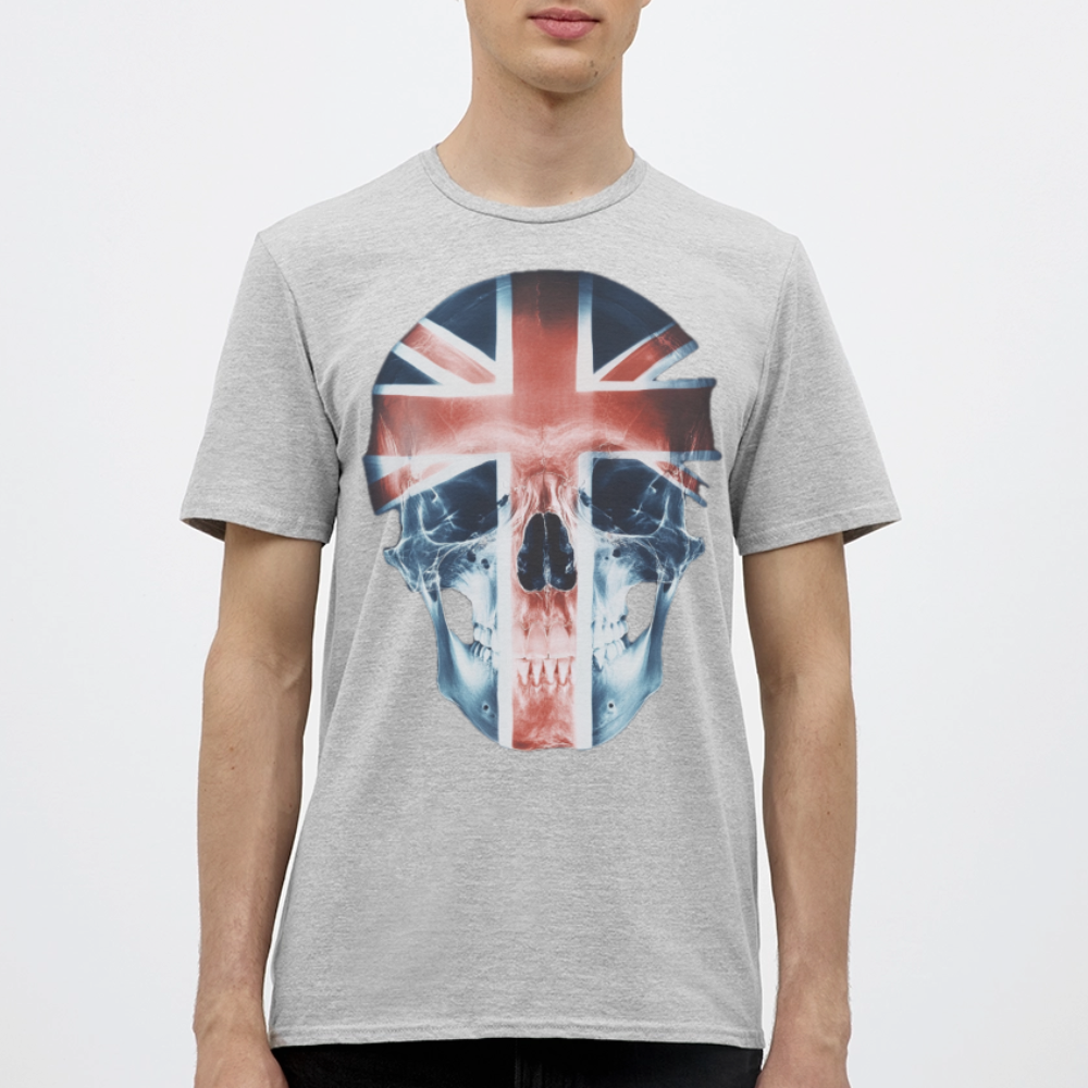 God Save the Skull, T-shirt herr - gråmelerad