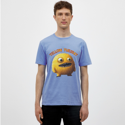 Yellow Tuesday – Funky, Not Blue, T-shirt herr - carolina blue