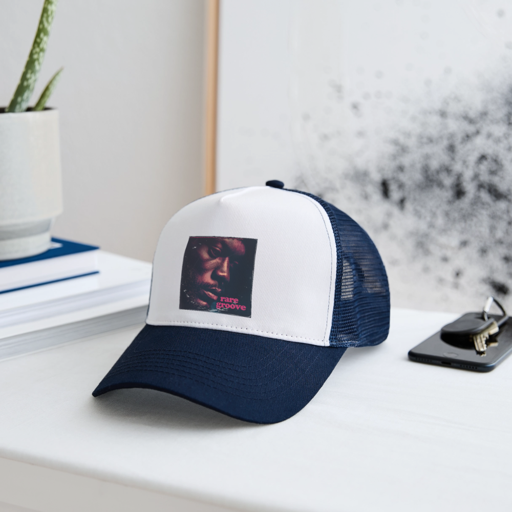 Groove Dust, Trucker Cap - vit/marinblå