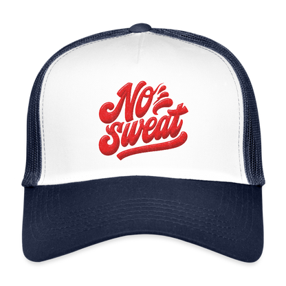 No Sweat, Trucker Cap - vit/marinblå