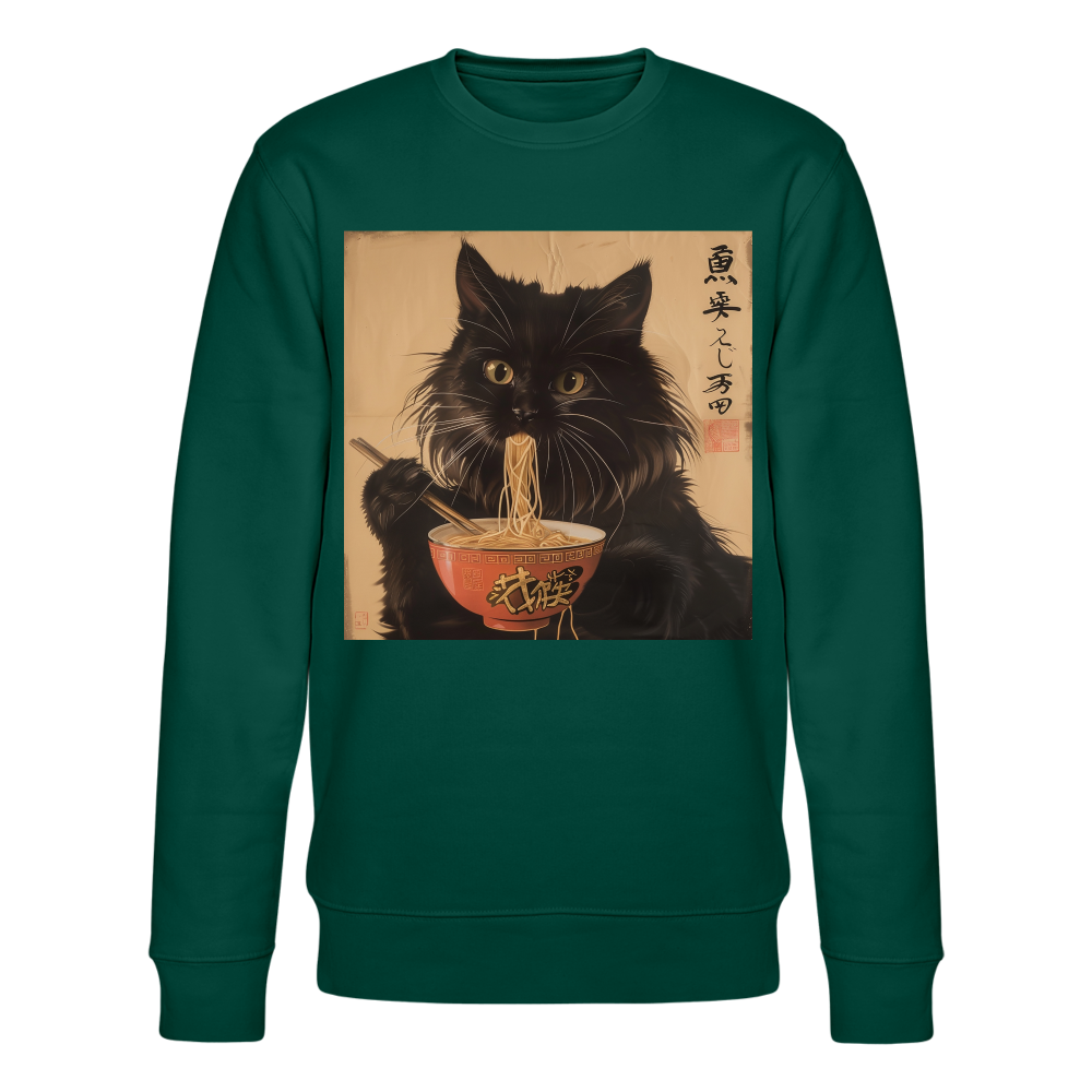 Kejsarens Katt och Ramens Hemlighet, Ekologisk sweatshirt CHANGER unisex från Stanley/Stella - skogsgrön