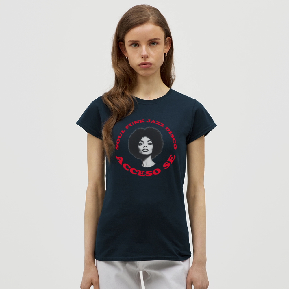 Where Music Lives – Powered by Acceso Family, T-shirt dam - marinblå