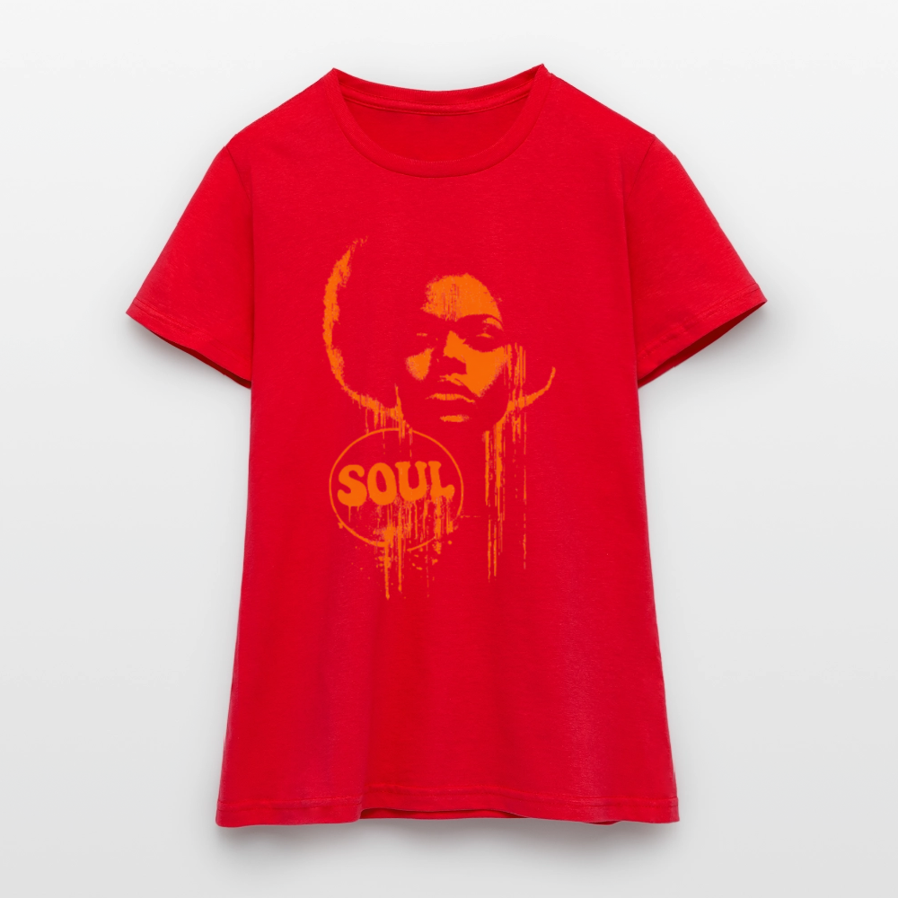 SOUL GLOW, T-shirt dam - röd