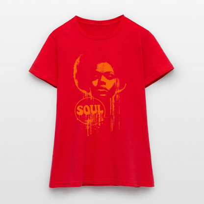 SOUL GLOW, T-shirt dam - röd