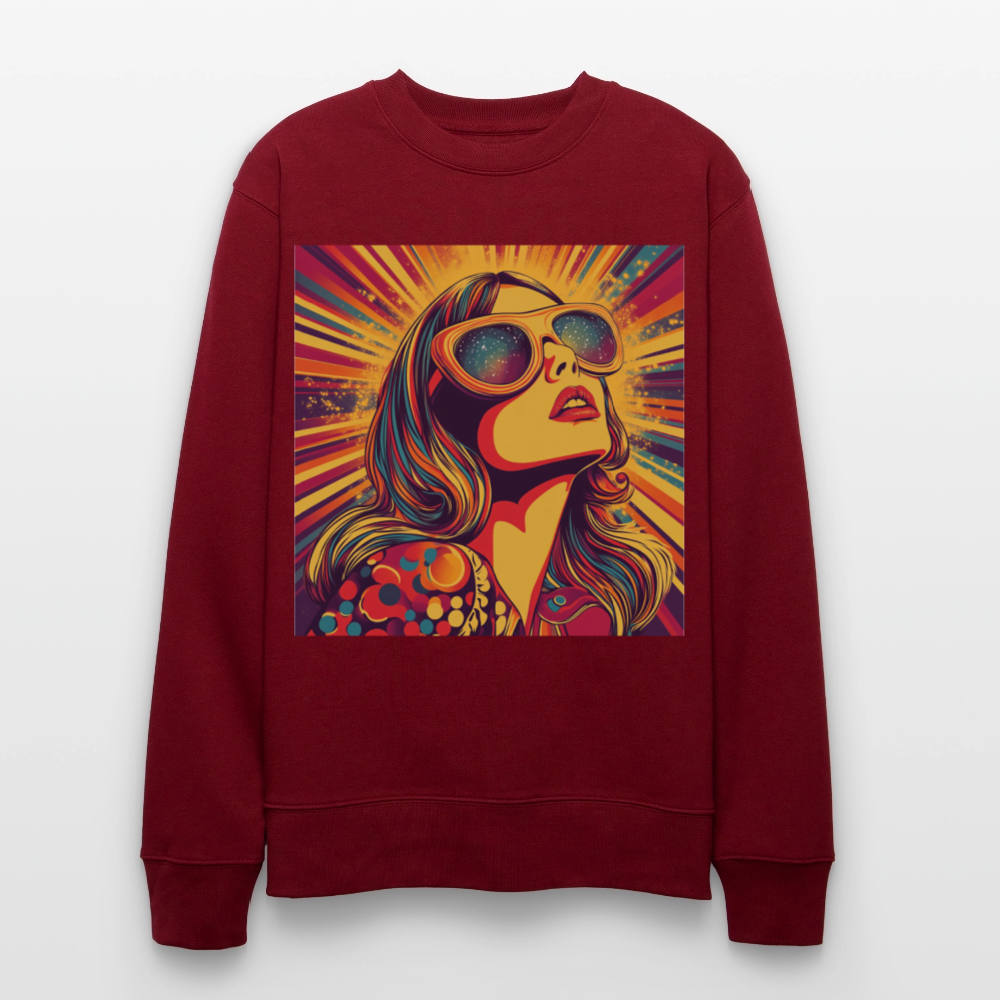 Disco Fever, Ekologisk sweatshirt CHANGER unisex från Stanley/Stella - vinröd