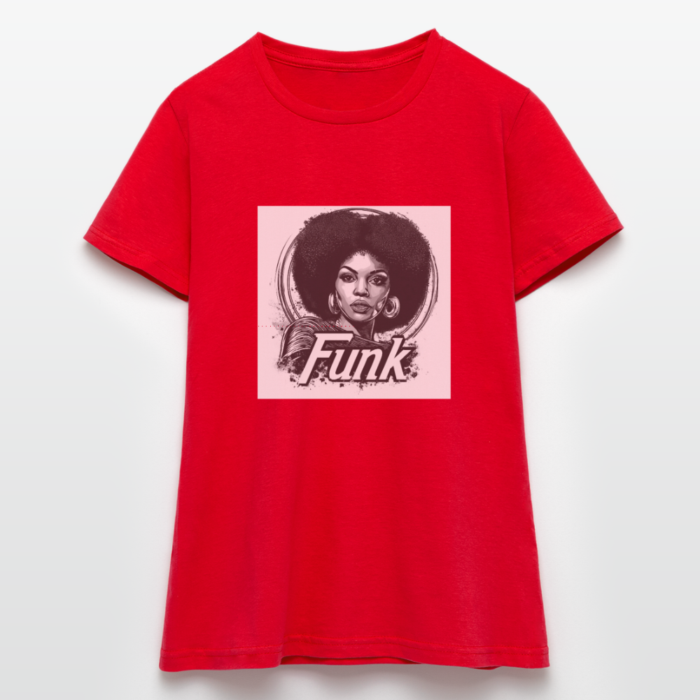 Funk Queen: Power in Motion, T-shirt dam - röd