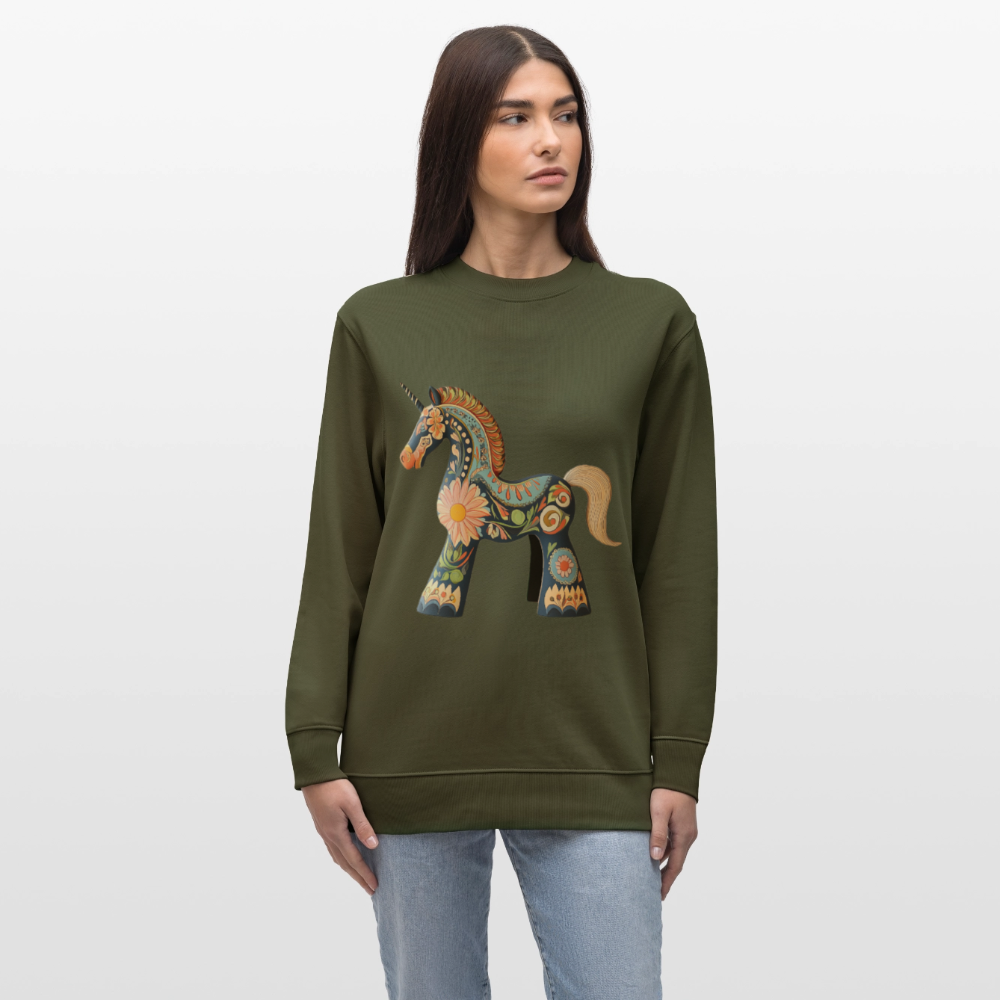 Färger av magi, Ekologisk sweatshirt CHANGER unisex från Stanley/Stella - kaki