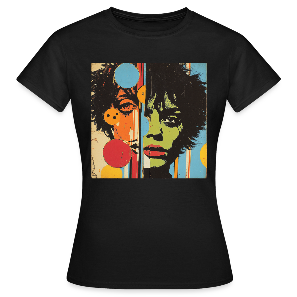 Split Faces, T-shirt dam - svart