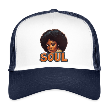 Soulful Vibes, Trucker Cap - vit/marinblå