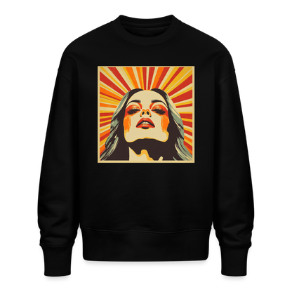 Sun Girl, Ekologisk oversizetröja RADDER unisex från Stanley/Stella - svart