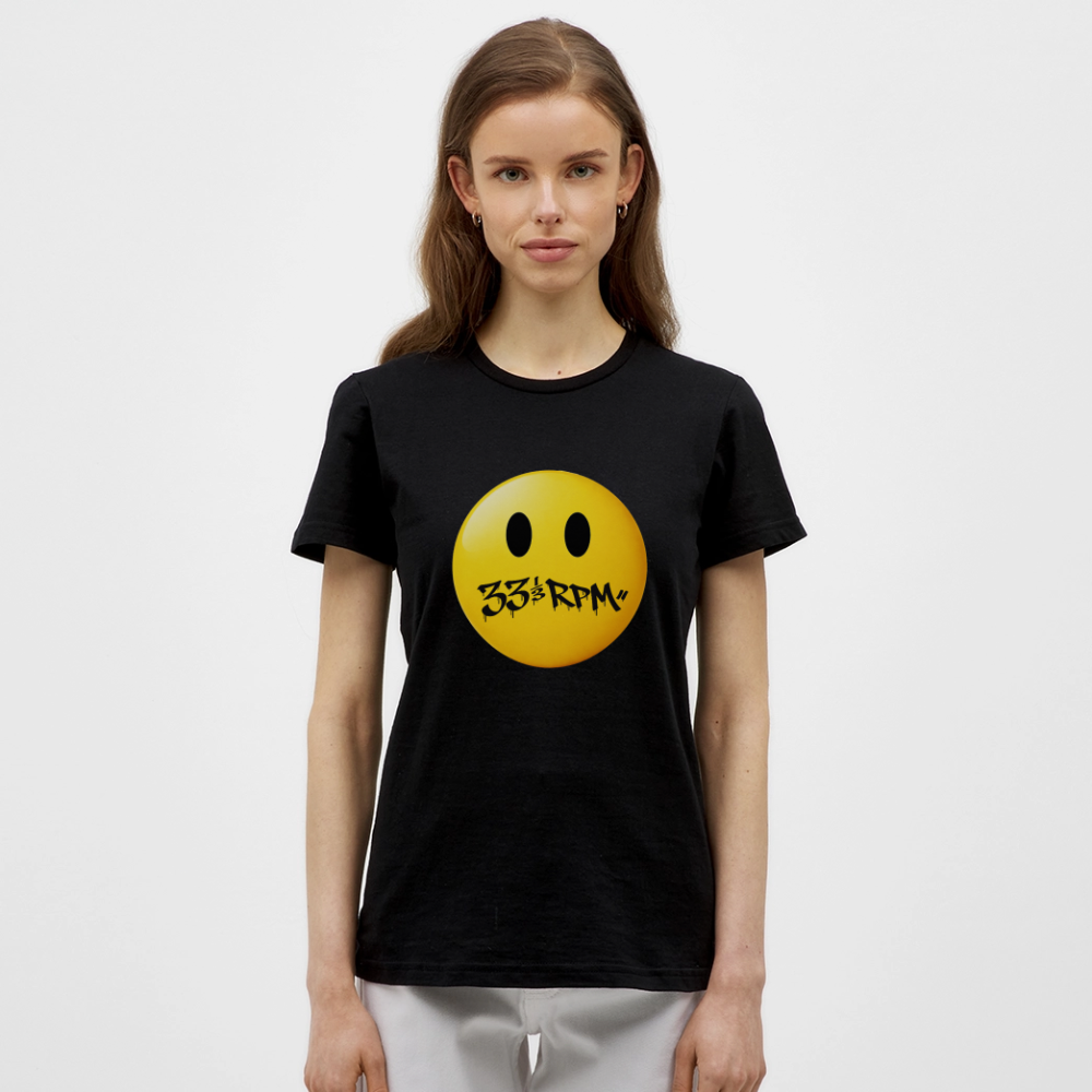 Turntable Grin, T-shirt dam - svart