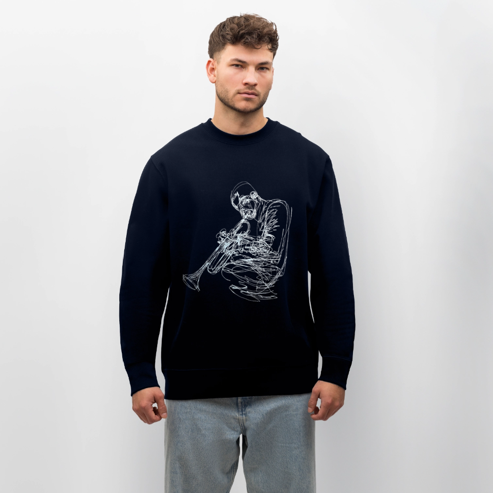 Contours of Jazz, Ekologisk sweatshirt CHANGER unisex från Stanley/Stella - marinblått