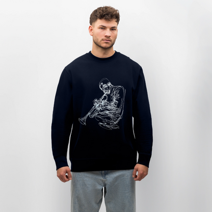 Contours of Jazz, Ekologisk sweatshirt CHANGER unisex från Stanley/Stella - marinblått