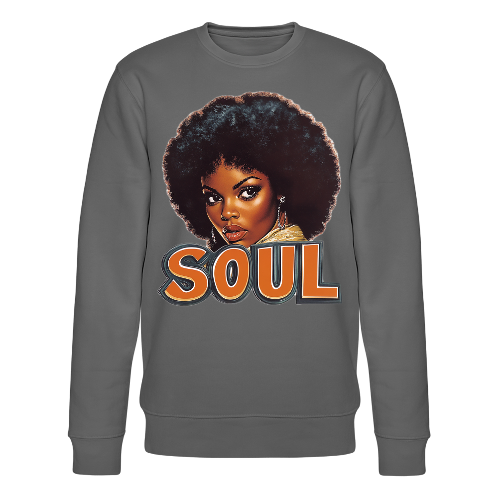 Soulful Vibes, Ekologisk sweatshirt CHANGER unisex från Stanley/Stella - kolgrå