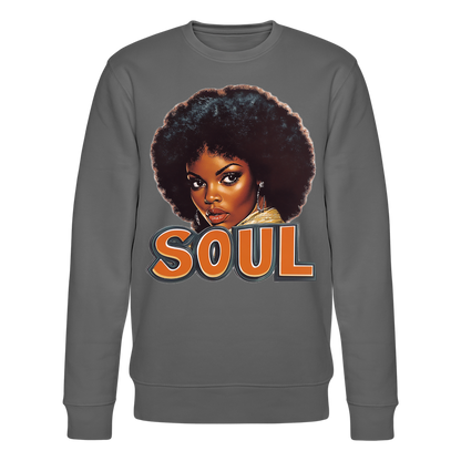 Soulful Vibes, Ekologisk sweatshirt CHANGER unisex från Stanley/Stella - kolgrå