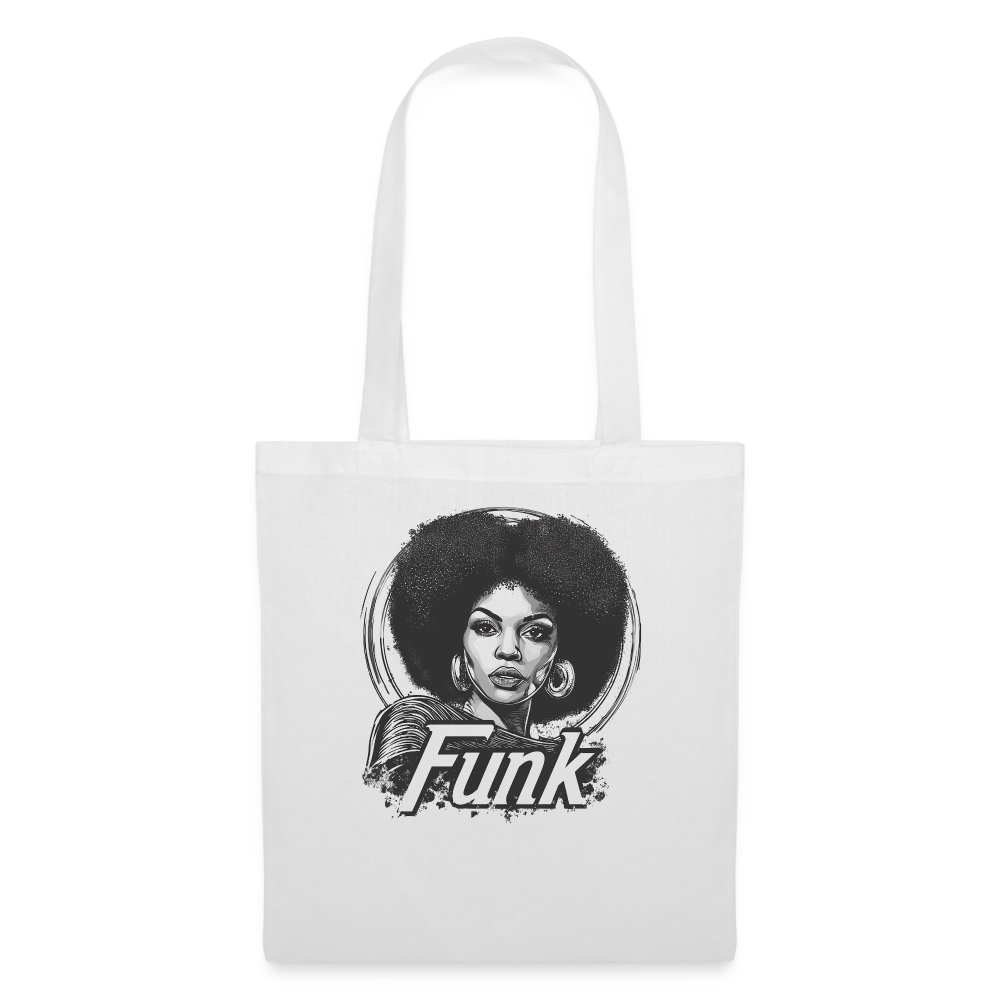 Funk Queen: Power in Motion, (transparent bakgrund) Tygväska - vit