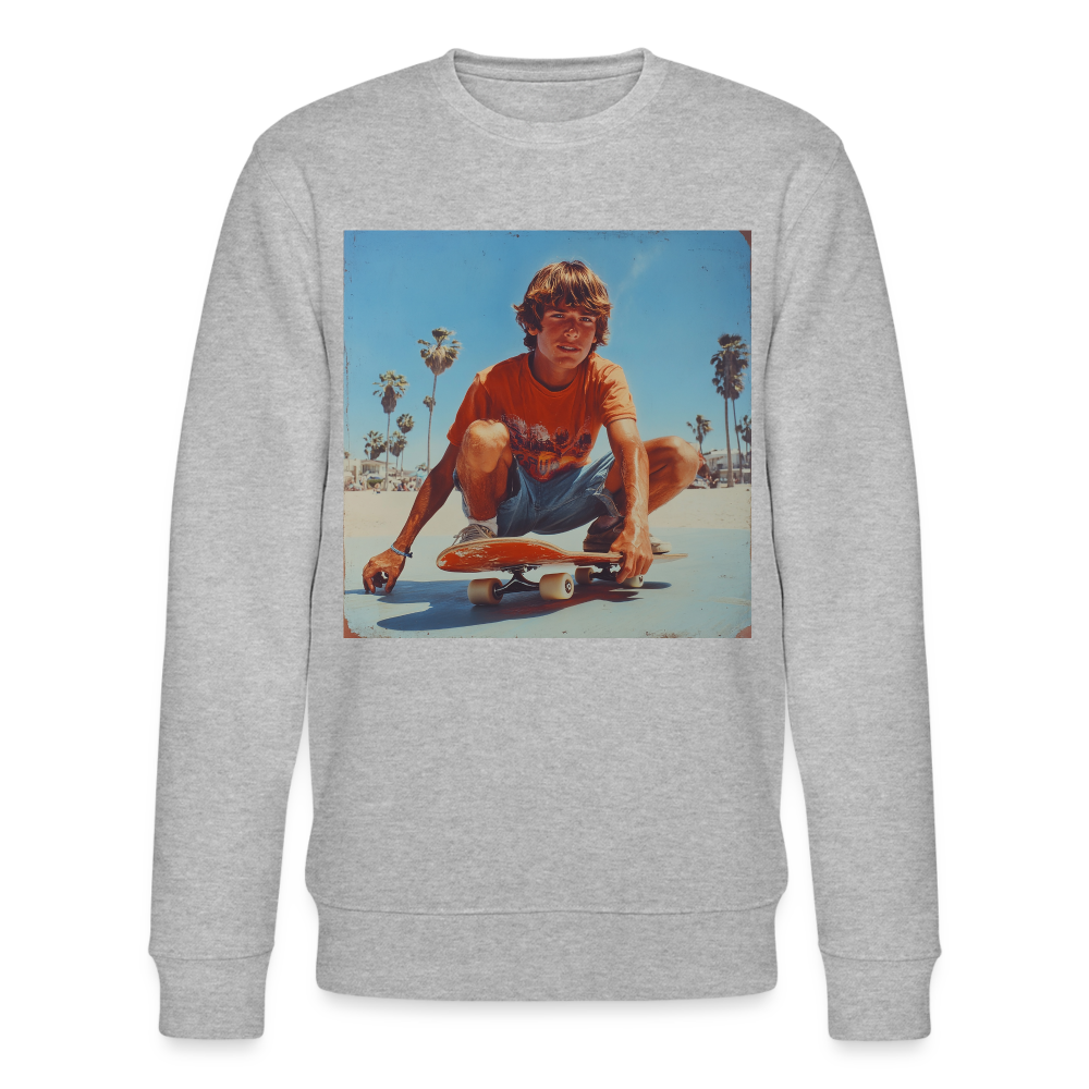 Sunset Vibes, 70s Style, Ekologisk sweatshirt CHANGER unisex från Stanley/Stella - gråmelerad