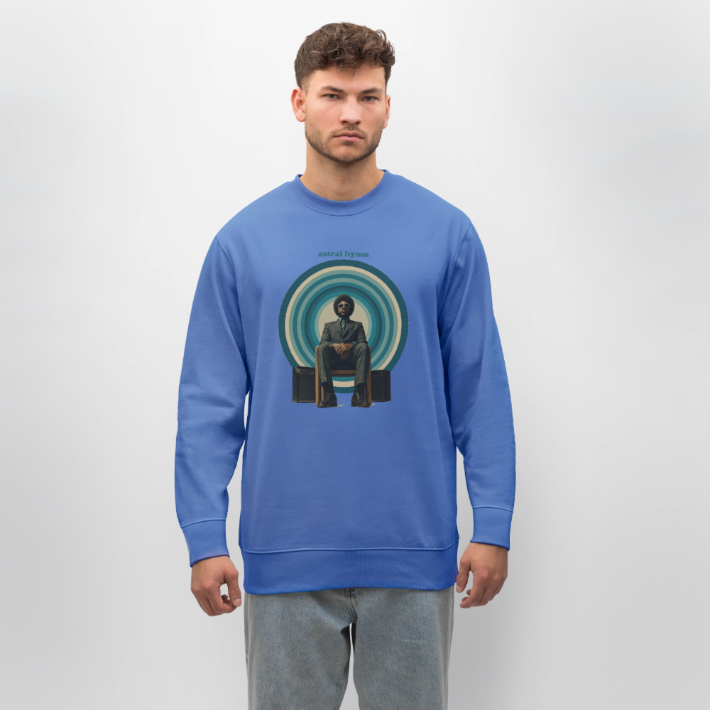 The Creator Has a Free Jazz Plan, Ekologisk sweatshirt CHANGER unisex från Stanley/Stella - blå