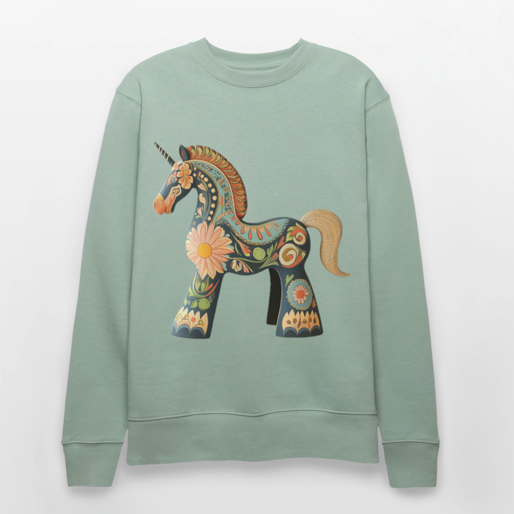 Färger av magi, Ekologisk sweatshirt CHANGER unisex från Stanley/Stella - ljus grågrön