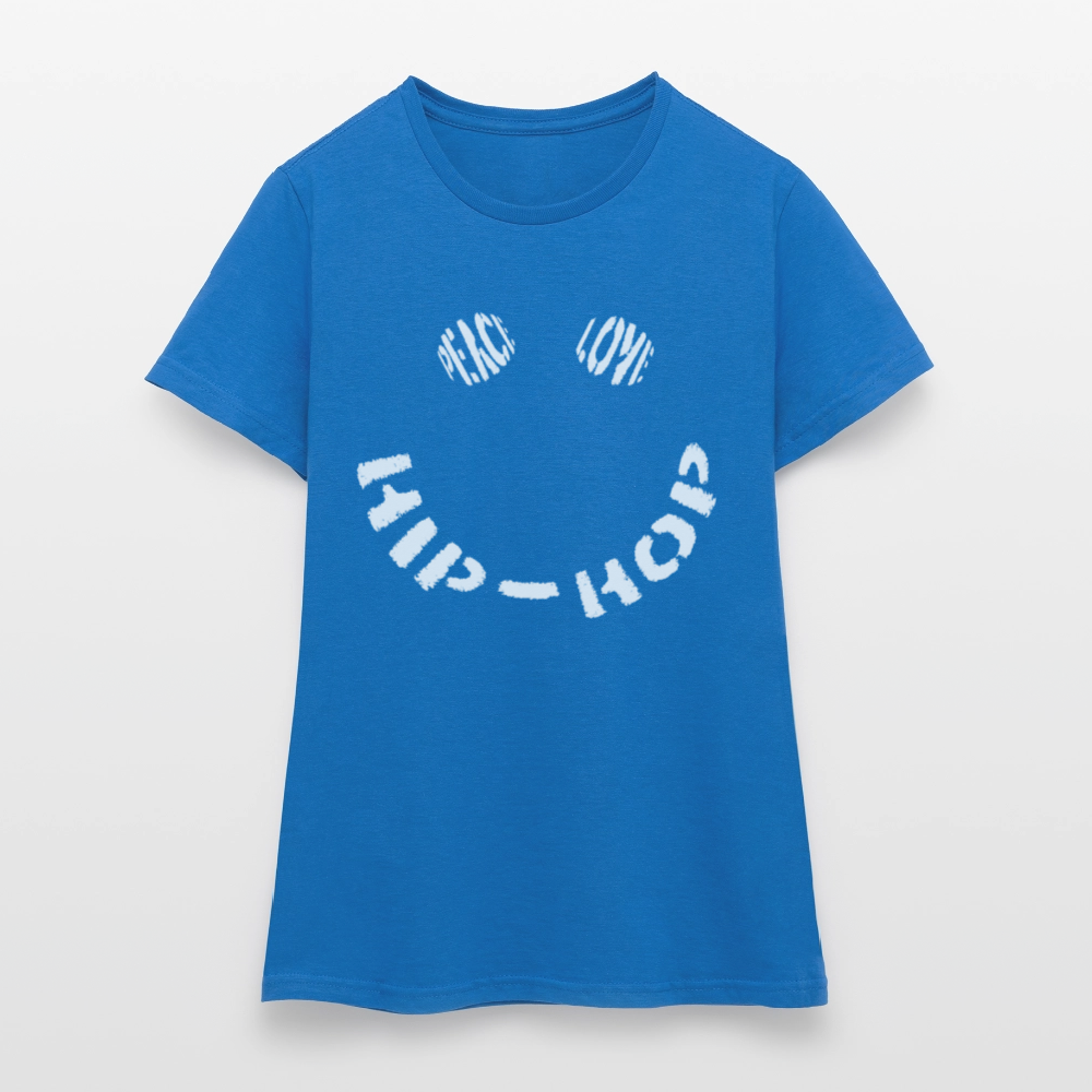 Peace, Love & Hip-Hop, T-shirt dam - royalblå