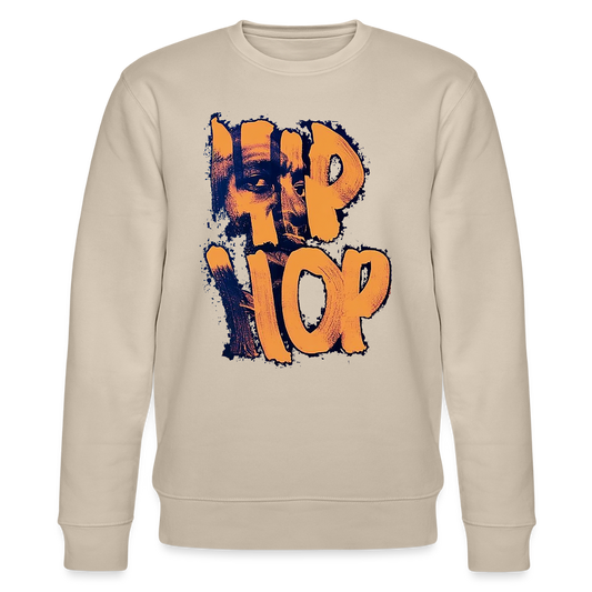 Raised on Boom Bap, Ekologisk sweatshirt CHANGER unisex från Stanley/Stella - beige
