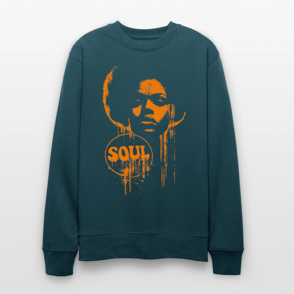 SOUL GLOW, Ekologisk sweatshirt CHANGER unisex från Stanley/Stella - mörk petrol