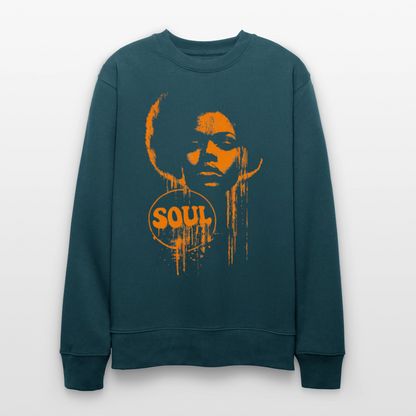 SOUL GLOW, Ekologisk sweatshirt CHANGER unisex från Stanley/Stella - mörk petrol