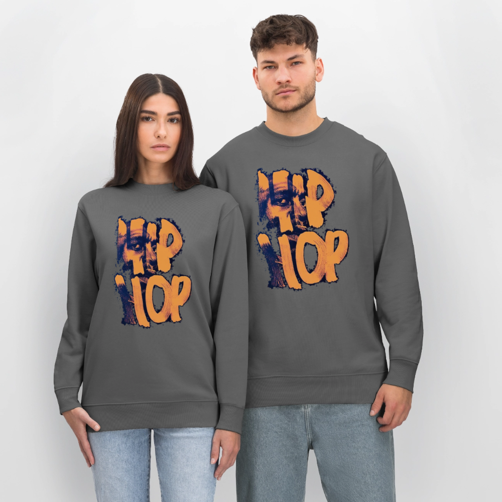 Raised on Boom Bap, Ekologisk sweatshirt CHANGER unisex från Stanley/Stella - kolgrå