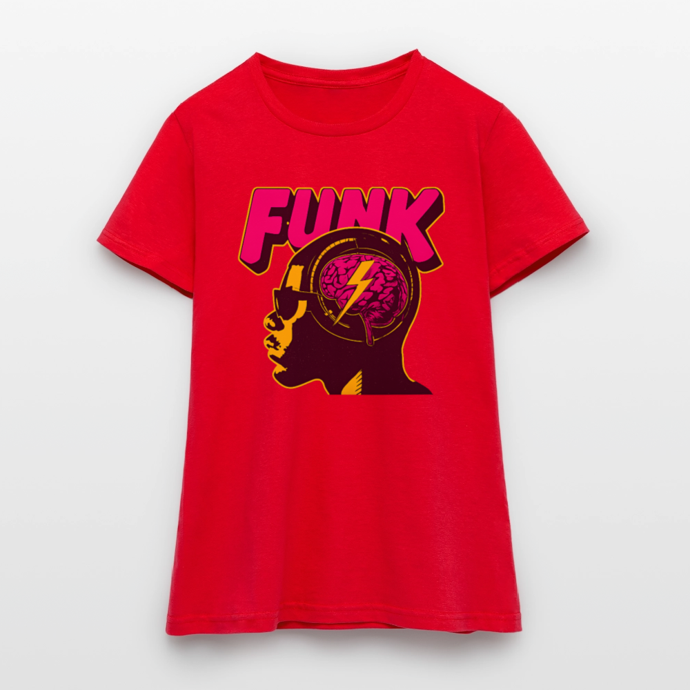 Funk Head, T-shirt dam - röd
